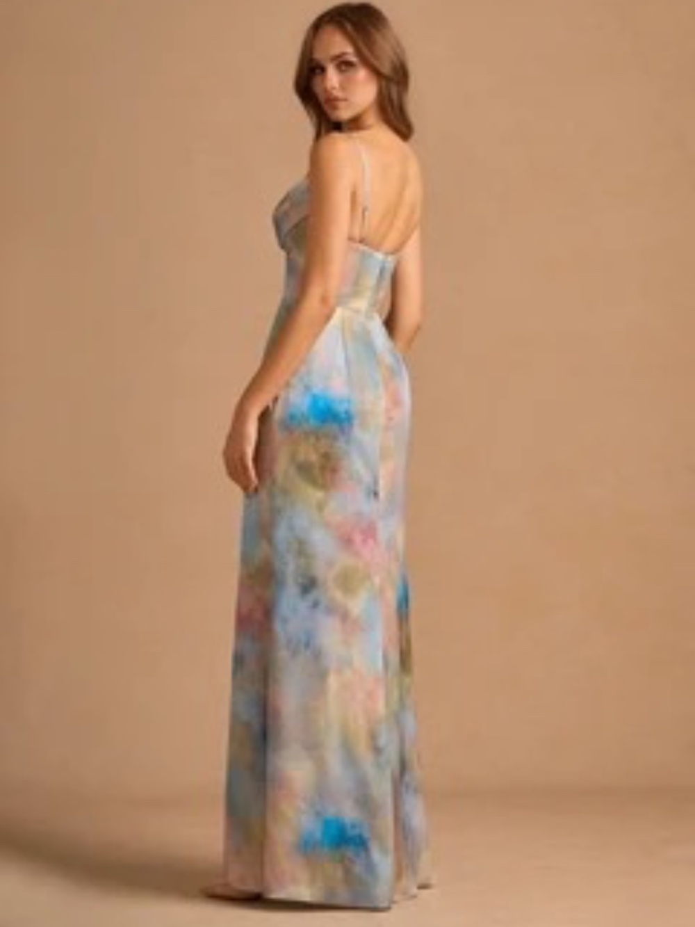 Azazie Atelier Aimee Watercolor Maxi Gown - Picture 4 of 6
